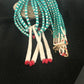 Men's Pueblo Santo Domingo 5-Strand Turquoise Coral Necklace | Sterling Silver | Native American Handmade | 8450