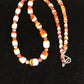 Native American Red Spiny Oyster Navajo Necklace | Sterling Silver | 23" | 8491 | Graduated