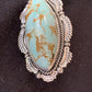 Native American Men's Blue Royston Turquoise Ring | Sterling Silver | Sz 10 | 746