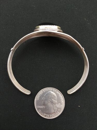 Native American Men's Black Onyx Cuff Bracelet | Navajo Sterling Silver | 4729