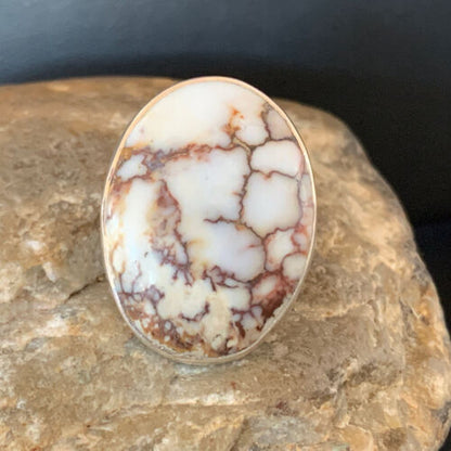 Navajo Wild Horse Turquoise Ring | Sterling Silver | Sz 7.5 | Authentic Native American Handmade | 10491
