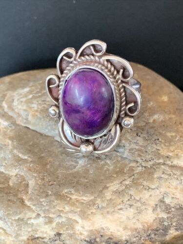 Native American Navajo Sterling Silver Purple Sugilite Ring | Sz 10 | 10443