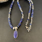 Native American Navajo Blue Lapis Pendant Necklace | Sterling Silver | Authentic Handmade | 12247