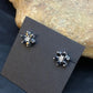 Native American Black Onyx Navajo Earrings | Sterling Silver | Authentic Handmade | 8981