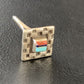 Navajo Blue Turquoise Coral Inlay Ring | Sz 5 | Authentic Native American Handmade | 13130