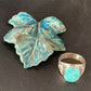 Southwestern Navajo Blue Kingman Turquoise Ring | Sterling Silver | Sz 12 | 14158