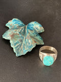 Southwestern Navajo Blue Kingman Turquoise Ring | Sterling Silver | Sz 12 | 14158