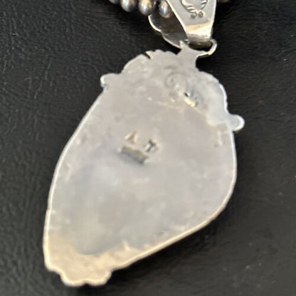Navajo Purple Spiny Oyster Necklace Pendant for Women | Sterling Silver | Authentic Native American Handmade | 14661