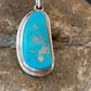Navajo Blue Bisbee Turquoise Pendant | Sterling Silver | 1" | Authentic Native American Handmade | 1627