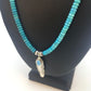Navajo Opal & Turquoise Pendant Necklace & Earrings Set | Sterling Silver | Authentic Native American Handmade | 8905