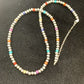 Navajo Pearls 4mm Multi-Color Bead Necklace | Sterling Silver | 18" | Single Strand | Southwestern