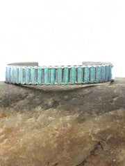 Native American Zuni Opal Bracelet | Sterling Silver | Authentic Handmade | 4393