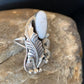 Navajo White Buffalo Turquoise Ring | Sterling Silver | Sz 7 | Authentic Native American Handmade | 12185