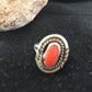 Navajo Coral Sterling Silver Ring | Sz 6 | Handmade Southwestern | 3485