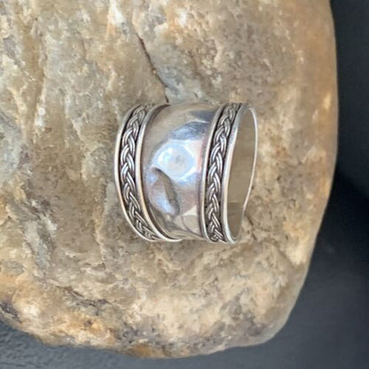 Navajo Men's Band Ring | Sterling Silver | Sz 7 | Authentic Native American Handmade | 10409