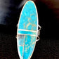 Navajo Turquoise Inlay Ring | Sterling Silver | Sz 6 | Authentic Native American Handmade | 359