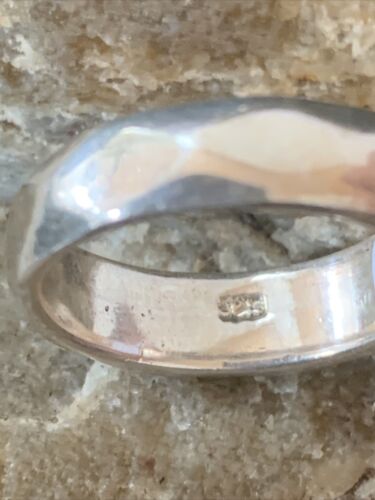 Navajo Women's White Sterling Silver Ring | Sz 7 | Authentic Native American Handmade | 1734