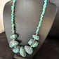 Navajo Chunky Blue Turquoise Nugget Necklace | Sterling Silver | Authentic Native American Handmade | 20" | 14416