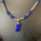 Native American Navajo Blue Lapis Pendant Necklace | Sterling Silver | Authentic Handmade | 11670