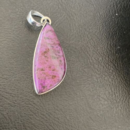 Navajo Purple Sugilite Pendant | Sterling Silver | 1.50" | Authentic Native American Handmade | 10935