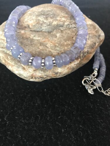 Southwestern | Purple Tanzanite | Bead Necklace | Sterling Silver | 20" | 305