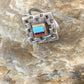 Navajo Blue Turquoise Coral Inlay Ring | Sz 5 | Authentic Native American Handmade | 13130