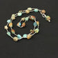 Liquid Silver Heishi Turquoise Bead Necklace | 20" | Authentic Native American Handmade | 1091