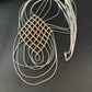 Gold-Filled Liquid Silver Heishi Necklace | 7-Strand Sterling Silver Tube | 18" | 12633