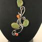 Navajo Green Turquoise & Spiny Oyster Pendant Necklace | Authentic Native American Sterling Silver | Multi-Stone | 8486