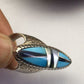 Native American Women's Navajo Opal Turquoise Inlay Ring | Sterling Silver | Sz 6 | 01603