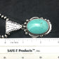 Navajo Kingman Turquoise Pendant Necklace | Sterling Silver | 3-Strand | Authentic Native American Handmade | 3204