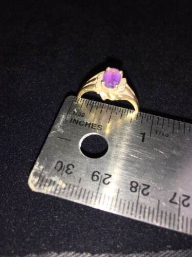 Navajo Faceted Purple Amethyst Ring | Sterling Silver | Sz 8.5 | Authentic Native American Handmade | 01786