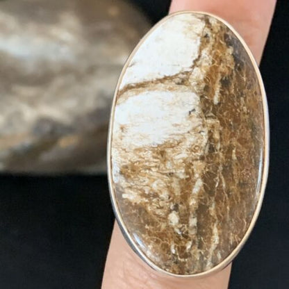 Native American Women's Wild Horse Turquoise Ring | Sz 8 | Sterling Silver | 14024 - Masha USA