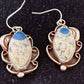 Navajo Azurite Quartz Dangle Earrings | Sterling Silver | Authentic Native American Handmade | 1249