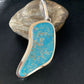 Blue Kingman Turquoise Necklace | Sterling Silver | 4.5" Pendant | Authentic Native American Handmade | 13985