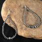 Navajo Pearls Sterling Silver Earrings | Handmade Native American Jewelry | Southwestern | 10200