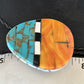 Men's Santo Domingo Bolo Tie | Turquoise Spiny Oyster | Sterling Silver Tips | Native American Handmade | 14632