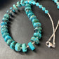 Navajo Turquoise Heishi Necklace | Sterling Silver Tube Beads | Authentic Native American Handmade | 20" | 11775