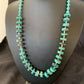 Navajo Turquoise Heishi Necklace | Sterling Silver Tube Beads | Authentic Native American Handmade | 20" | 11775