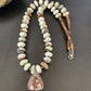 Navajo Wild Horse Turquoise Necklace | Sterling Silver | 21" | Authentic Native American Handmade | 12499