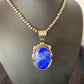 Native American Navajo Blue Lapis Pendant Necklace | Sterling Silver | Authentic Handmade | 11850