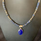 Native American Navajo Blue Lapis Pendant Necklace | Sterling Silver | Authentic Handmade | 12251