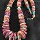 Authentic Native American Navajo Necklace | Purple Spiny Oyster & Turquoise | Sterling Silver | 24" Graduated