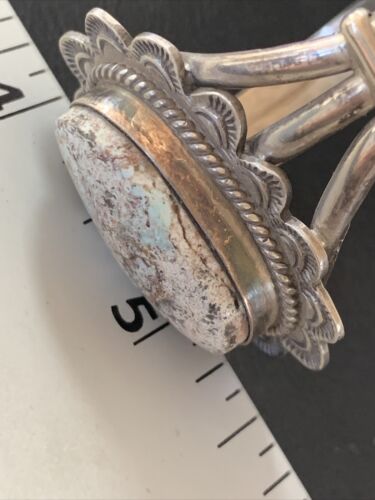 High Grade Dry Creek Turquoise Cuff Bracelet | Navajo Sterling Silver | Authentic Native American Handmade | 11704 - Masha USA