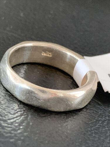 Navajo Women's White Sterling Silver Ring | Sz 7 | Authentic Native American Handmade | 1734