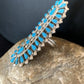 Navajo Blue Turquoise Cluster Ring | Authentic Native American Sterling Silver | Multi-Stone | Sz 7 | 506