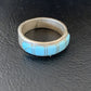 Native American Navajo Blue Turquoise Inlay Band Ring | Sz 6 | Sterling Silver | 12393