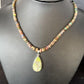 Southwestern Women's Green Opal Pendant Necklace | Sterling Silver | 17" | 14421