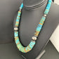 Navajo Sterling Silver Necklace with Southwestern Blue Green Turquoise | 20" | Graduated | Authentic Native American Jewelry