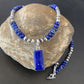 Native American Navajo Blue Lapis Pendant Necklace | Sterling Silver | Authentic Handmade | 11670